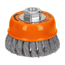 CARDA DE COPA CT-610M - ALAMBRE DE ACERO AL CARBOBO, TRENZADO FINO - 4'' (100MM)